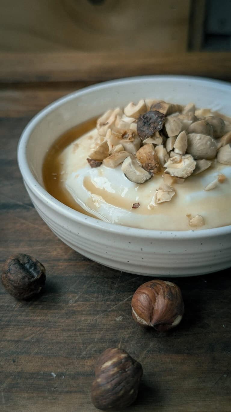 Icelandic Skyr with Birch Syrup & Roasted Hazelnuts