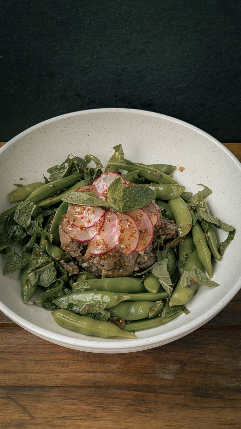 Swedish Spring Pea & Mint Salad with Lamb