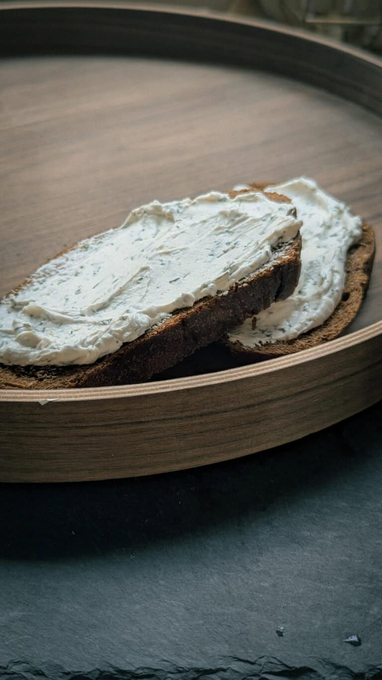 German Quark & Herb Spread with Pumpernickel